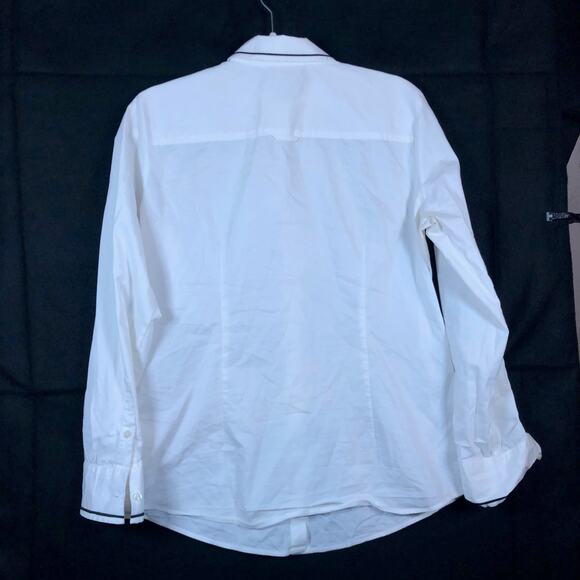 Brooks Brothers Red Fleece Womens Shirt White Collared Button Down Stretch 8 - Picture 10 of 13